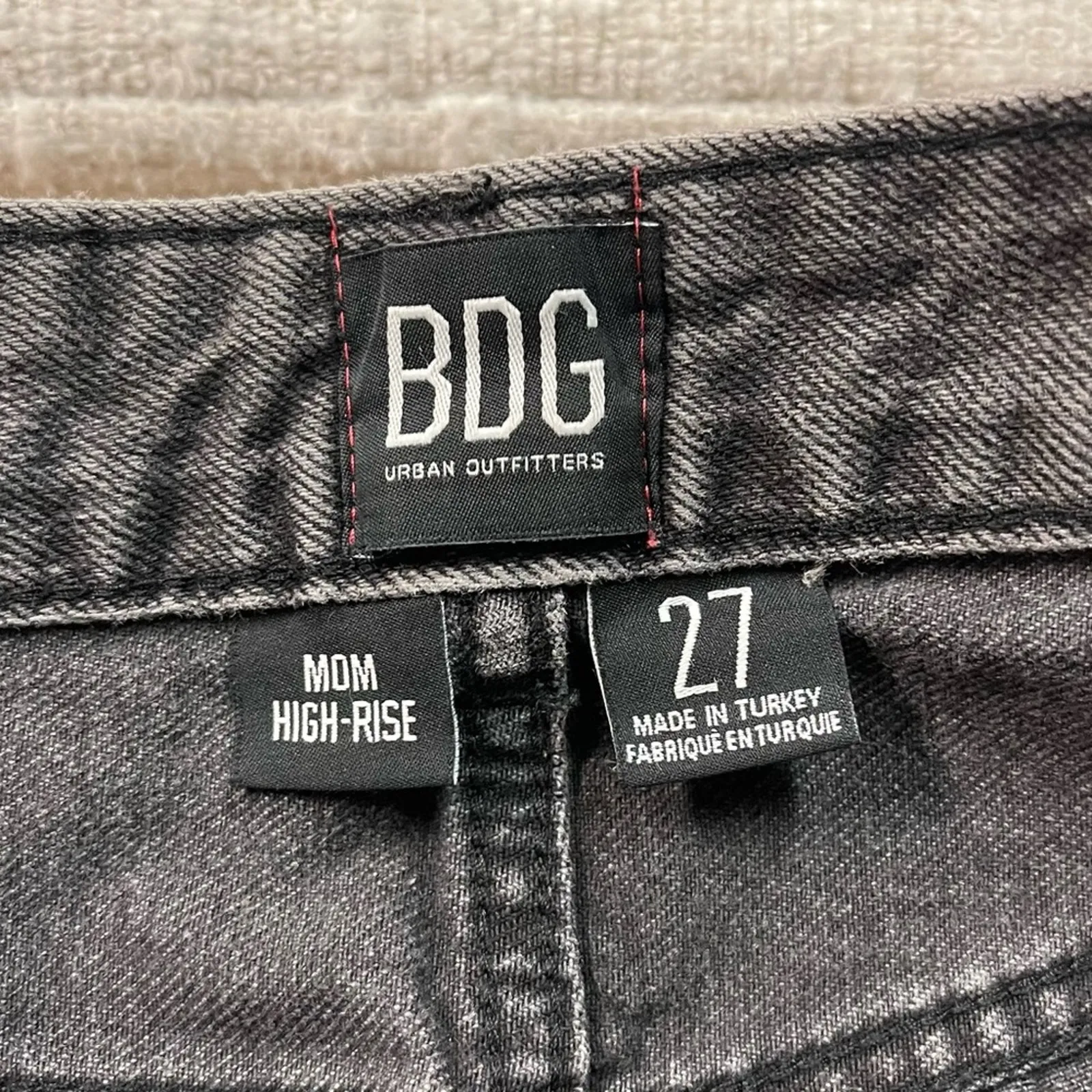 BDG Urban Outfitters Black High Rise Mom Jeans Women’s Size 27 Black Wash Denim - Image 8