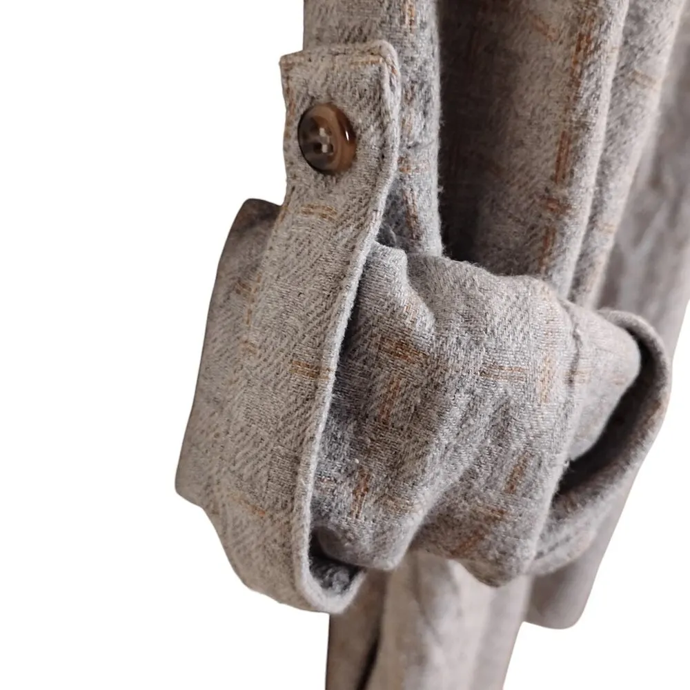 TCEC Gray Flannel Shirt Dress, Large - Image 4