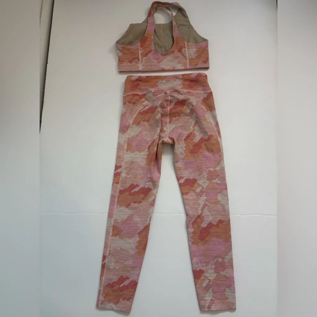 Outdoor Voices High Waist 7/8 Leggings  And Sports Bra Coral Tech Sweat Size M - Image 5