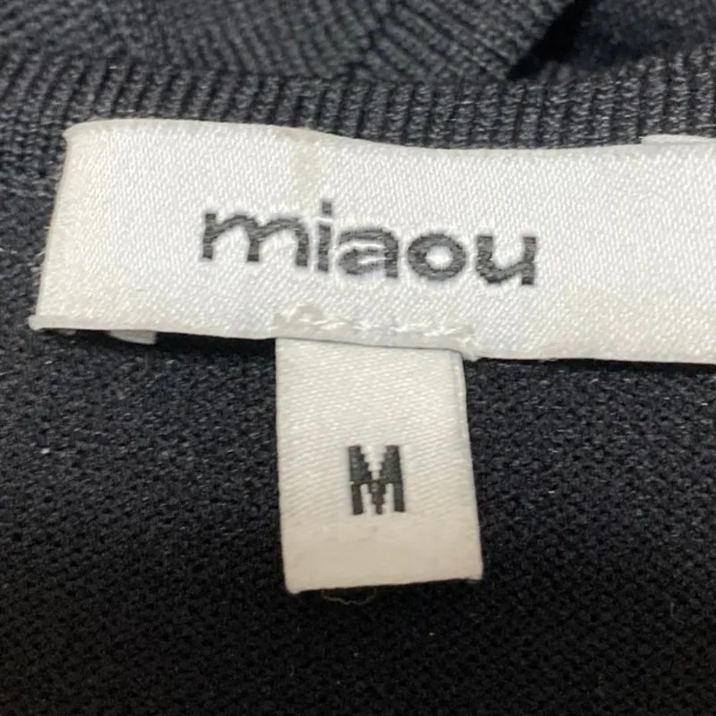 Miaou Women's Black Sleeveless Racerback Cutout Back Midi Tank Bodycon Dress M Size M - Image 3