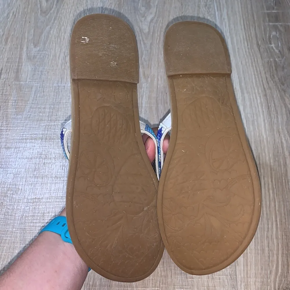 Maurices blue beaded flip flops - Image 4