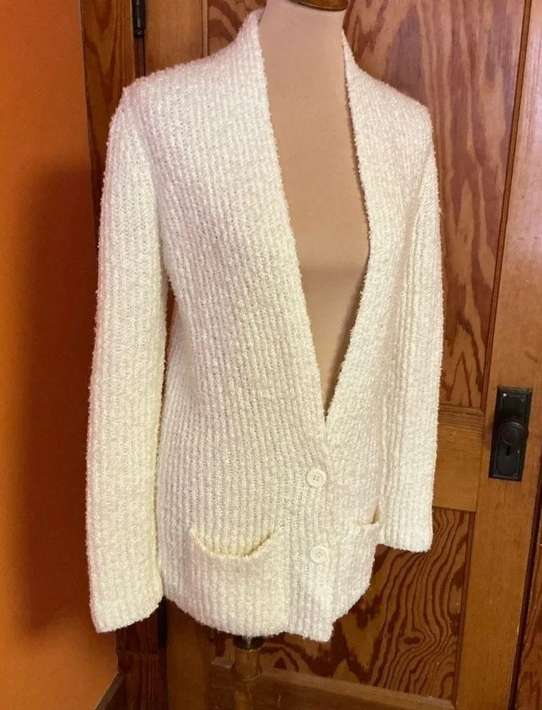 Vintage 70s fuzzy cardigan sweater Size M - Image 9