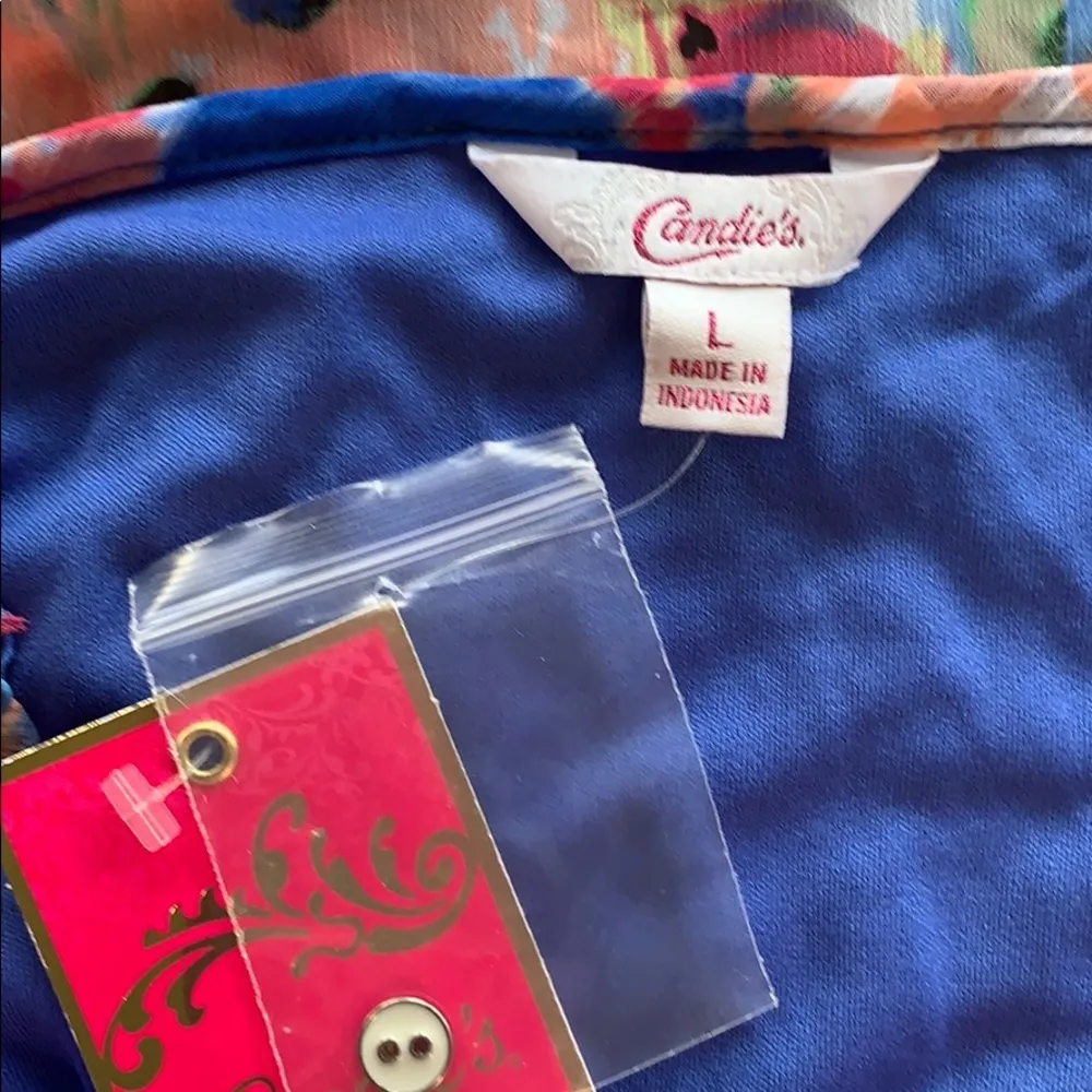 Junior’s Candie’s Floral Hi-Low Dress Size L - Image 3