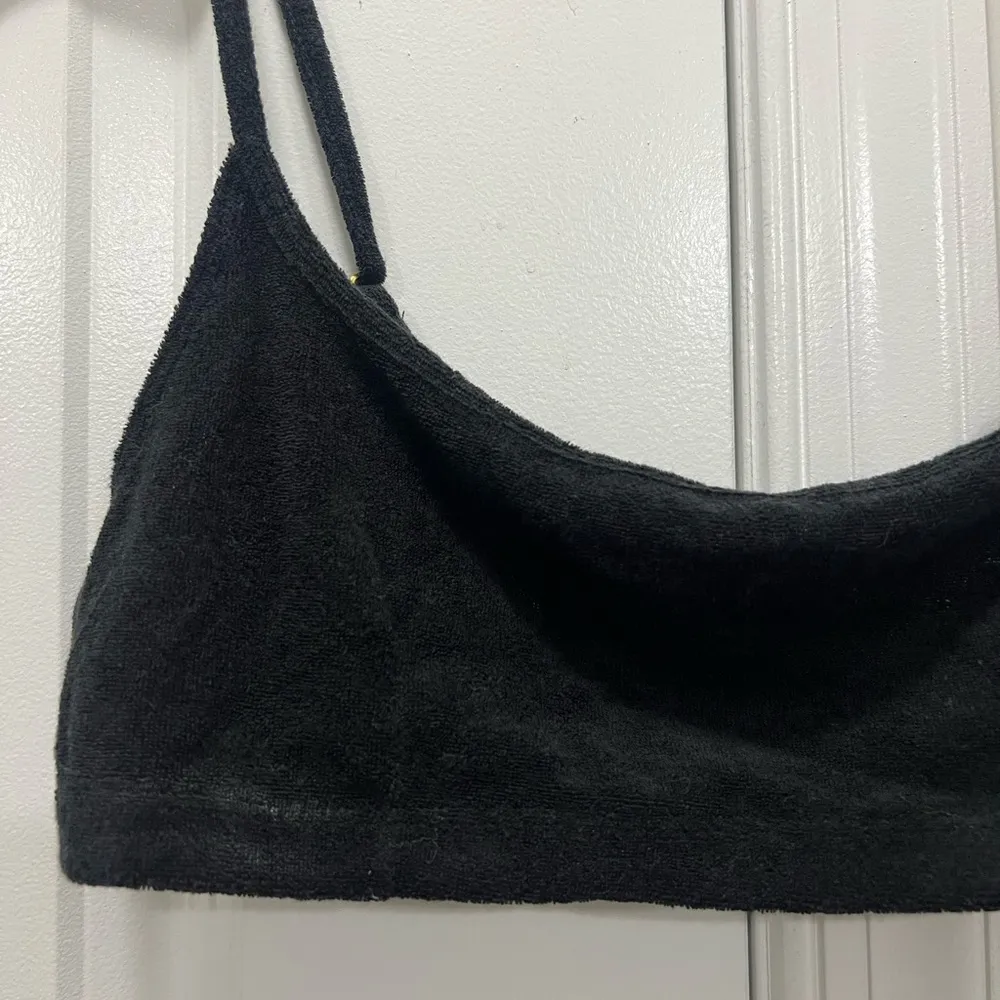 Danielle Bernstein by WEWOREWHAT Black Terry Bra Size Medium - Image 3