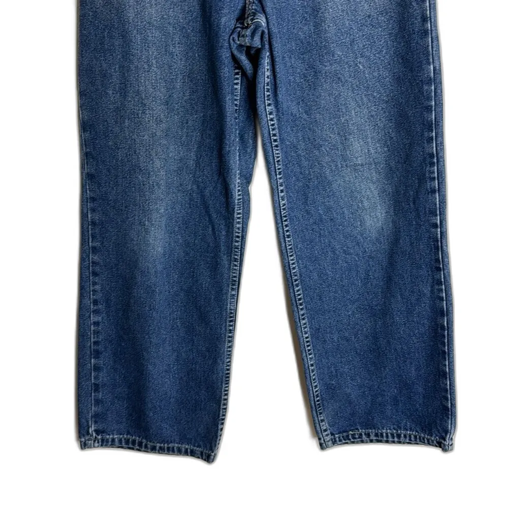Vtg Levi’s 90s dry good darkwash wide leg denim jeans size 26 - Image 3