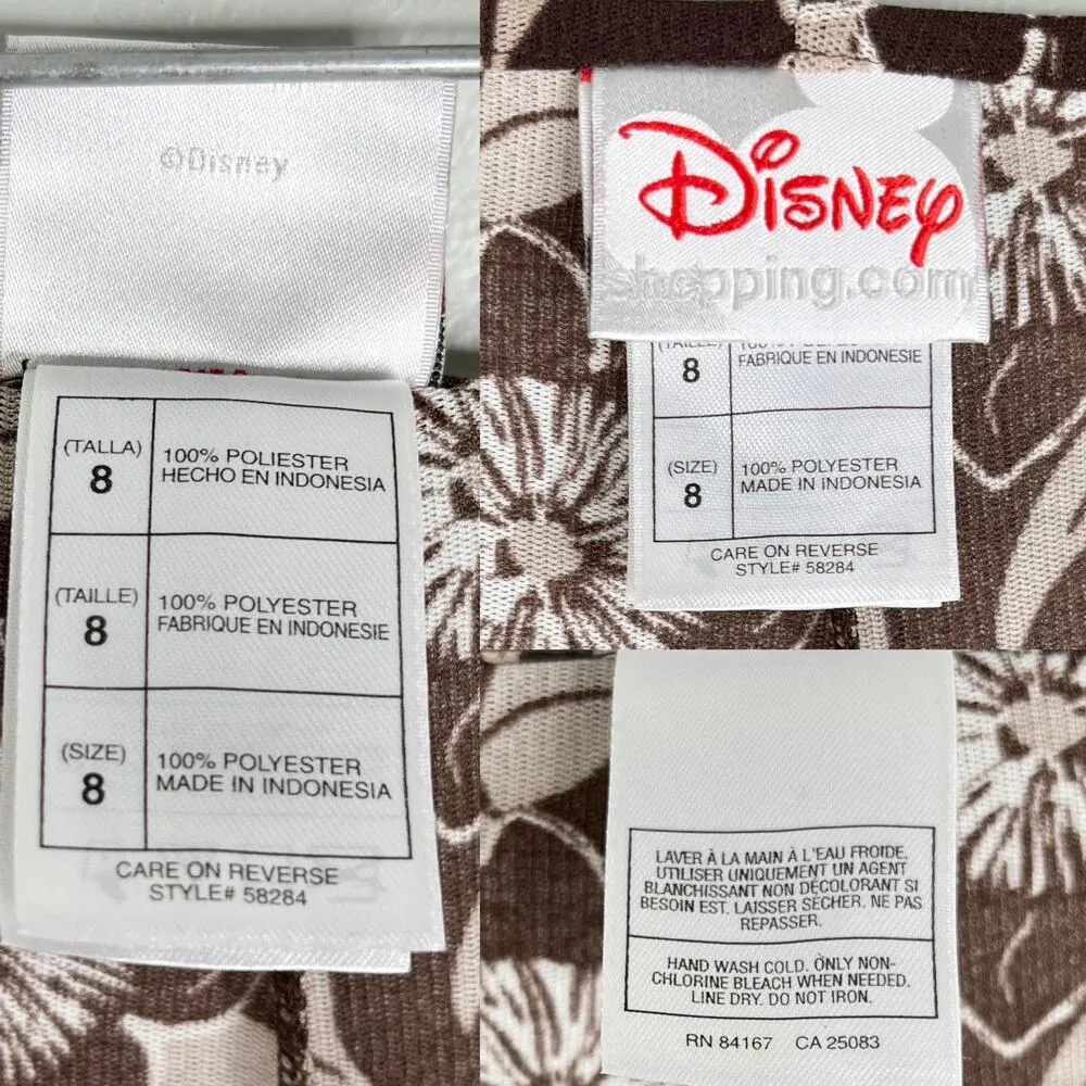 Disney Swim Coverup Palazzo Pants Brown Tan Hidden Mickey 8 Semi Sheer - Image 8