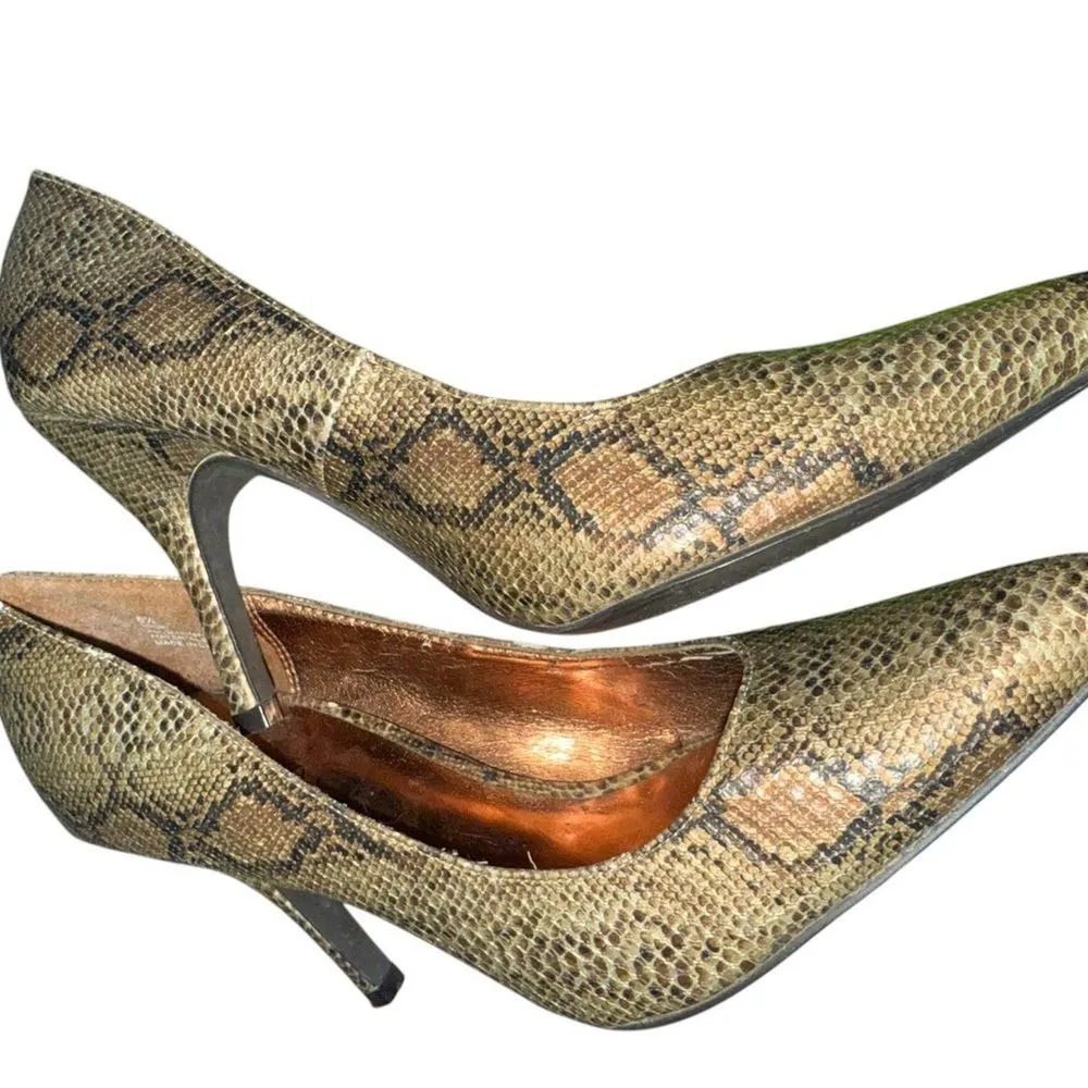 Rampage metallic snakeskin heels size 8.5 - Image 9