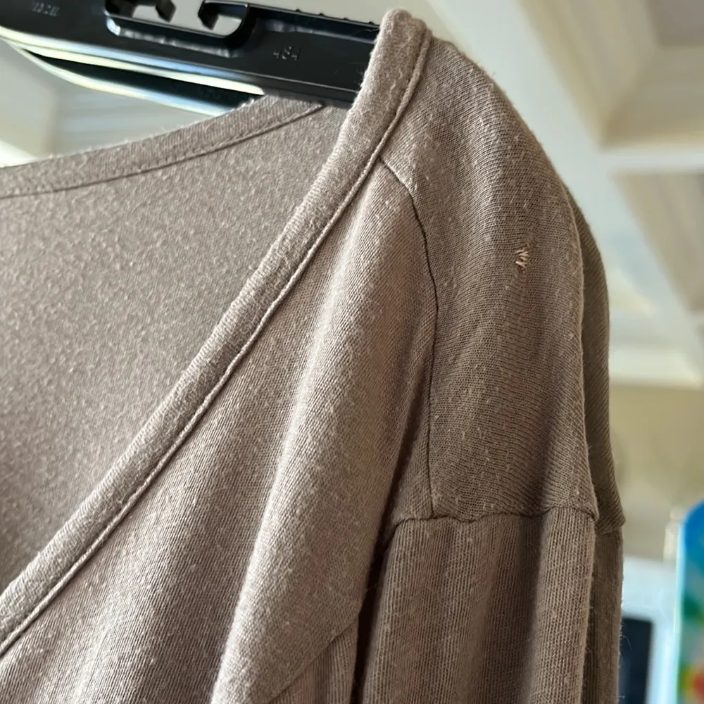 Old Navy Henley Tan Shirt Comfy Roll Tab Sleeve Cotton - Image 10