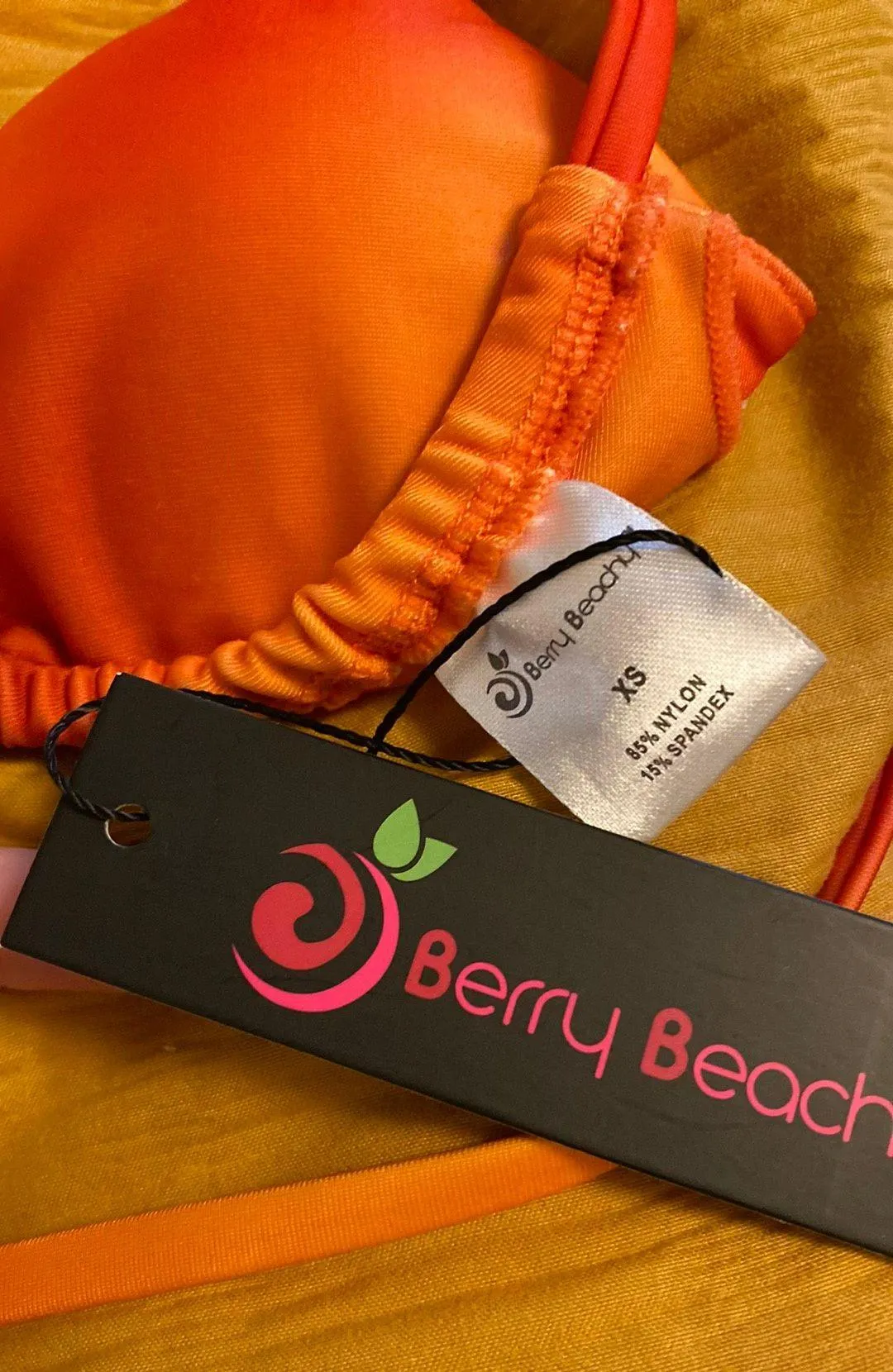 Berry Beachy Sunset Ring triangle Bikini Top - Image 5
