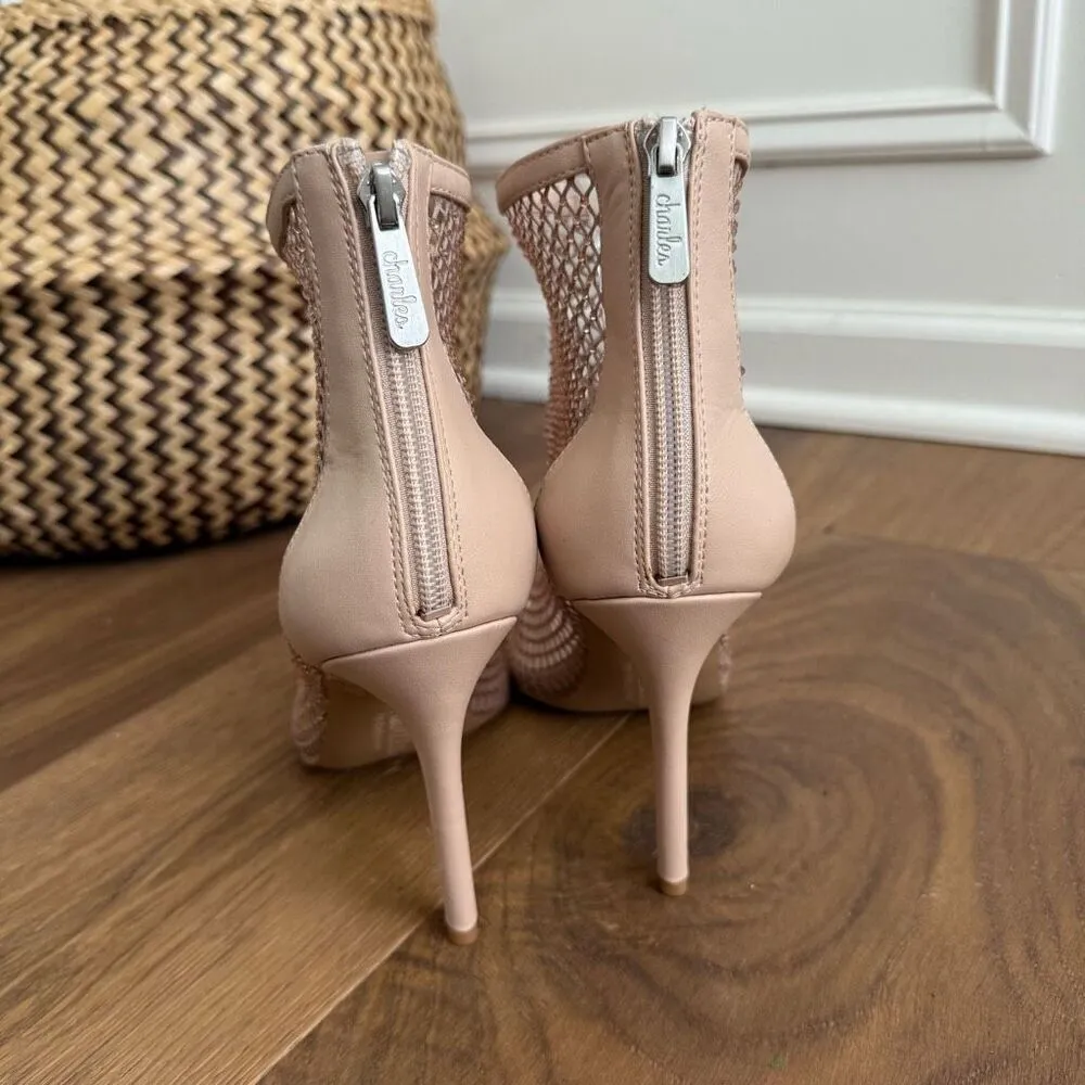 NWOT Charles David AfterHours Blush Rhinestone Stiletto Heels Booties 11 - Image 6