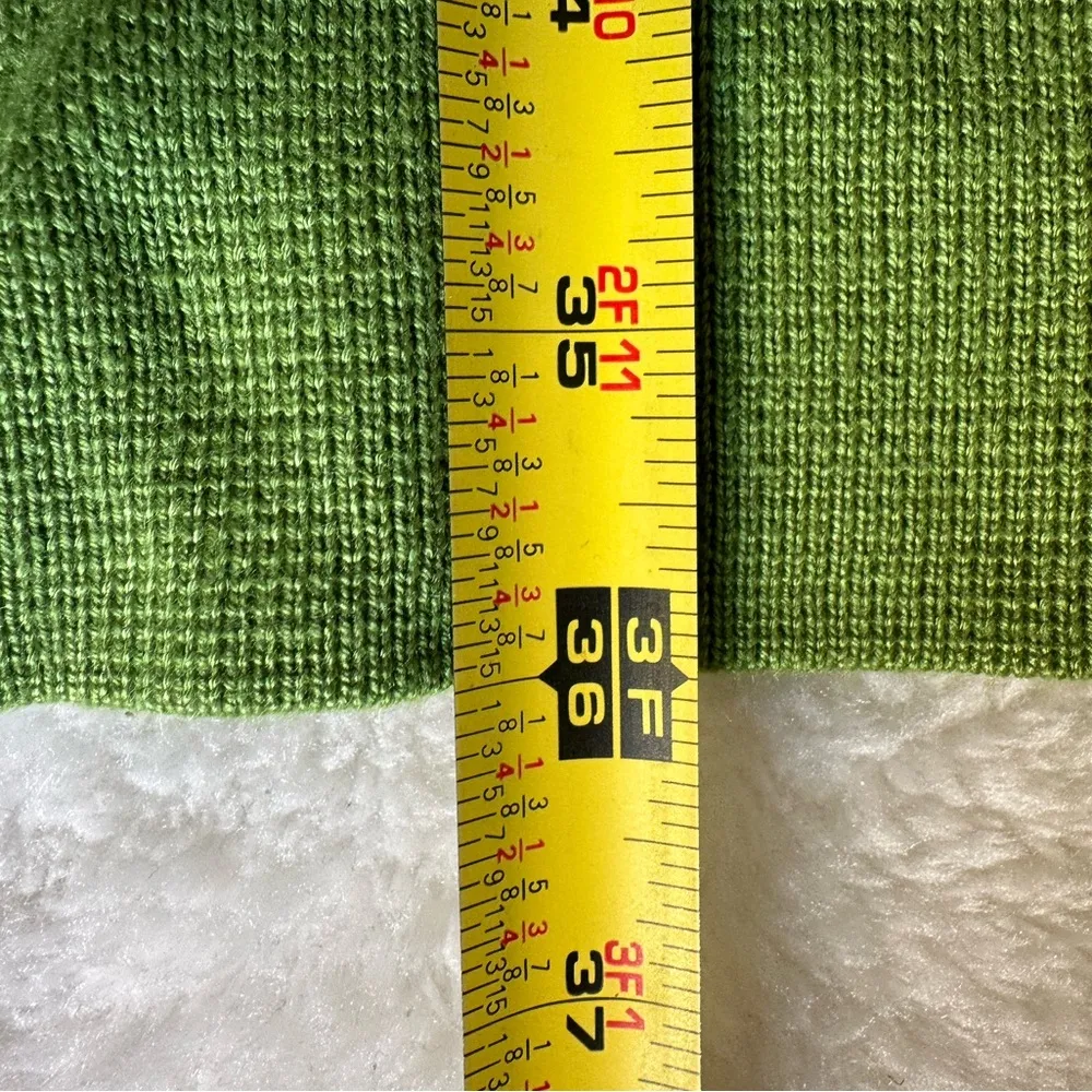 Eliza J Kelly green black grey stripe sweater dress size Large pockets - Image 7