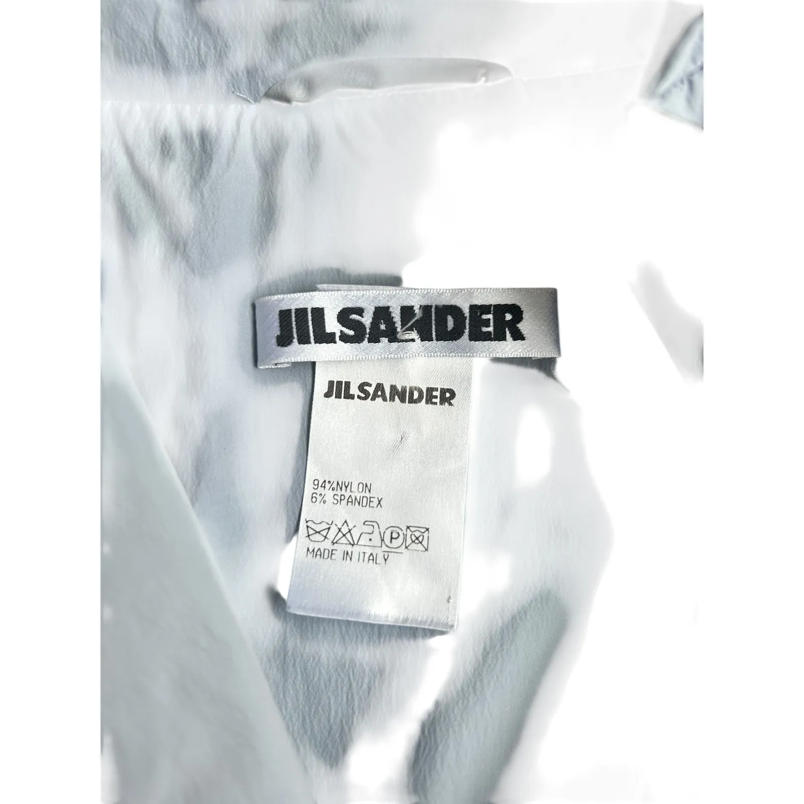 Jil Sander Light Blue Gray V Neck Button Front Lightweight Jacket Women Size 38 - Image 2