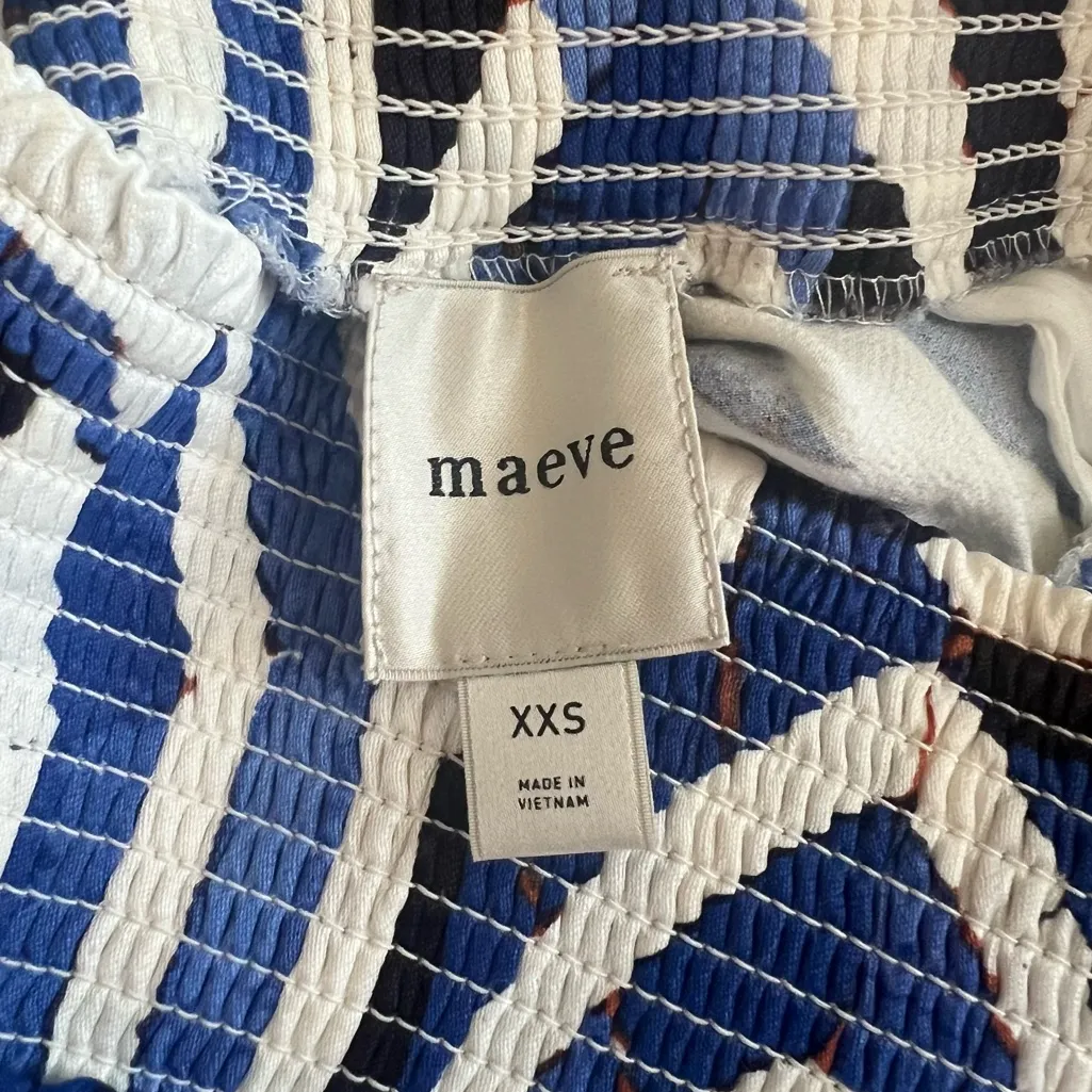 Anthropologie Maeve Women’s The Saria Smocked High Waist Wide Leg Printed Pants - Image 4