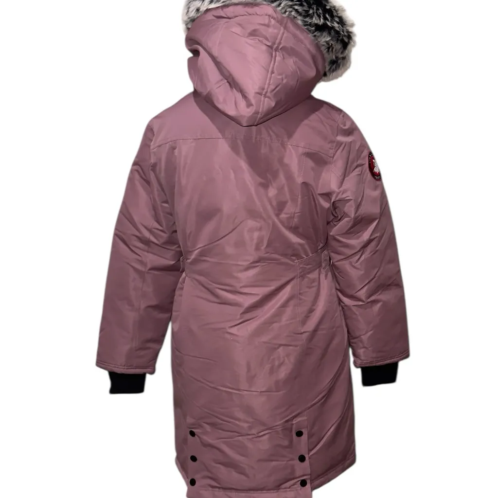 NWT $300 Canada Weather Gear Pink Haze Puffer Parka Jacket Faux Fur Hood M Ski Size M - Image 5