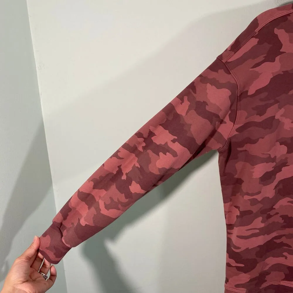 Lululemon Women Pink Camo Perfectly Oversized Pullover Sweatshirt - Image 4