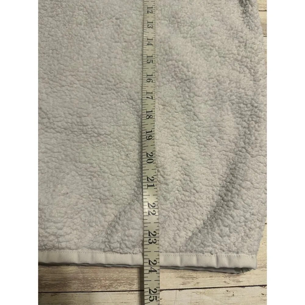 Patagonia Quarter Zip Sherpa Fleece Pullover Women Medium Off White Warm Hiking - Image 5