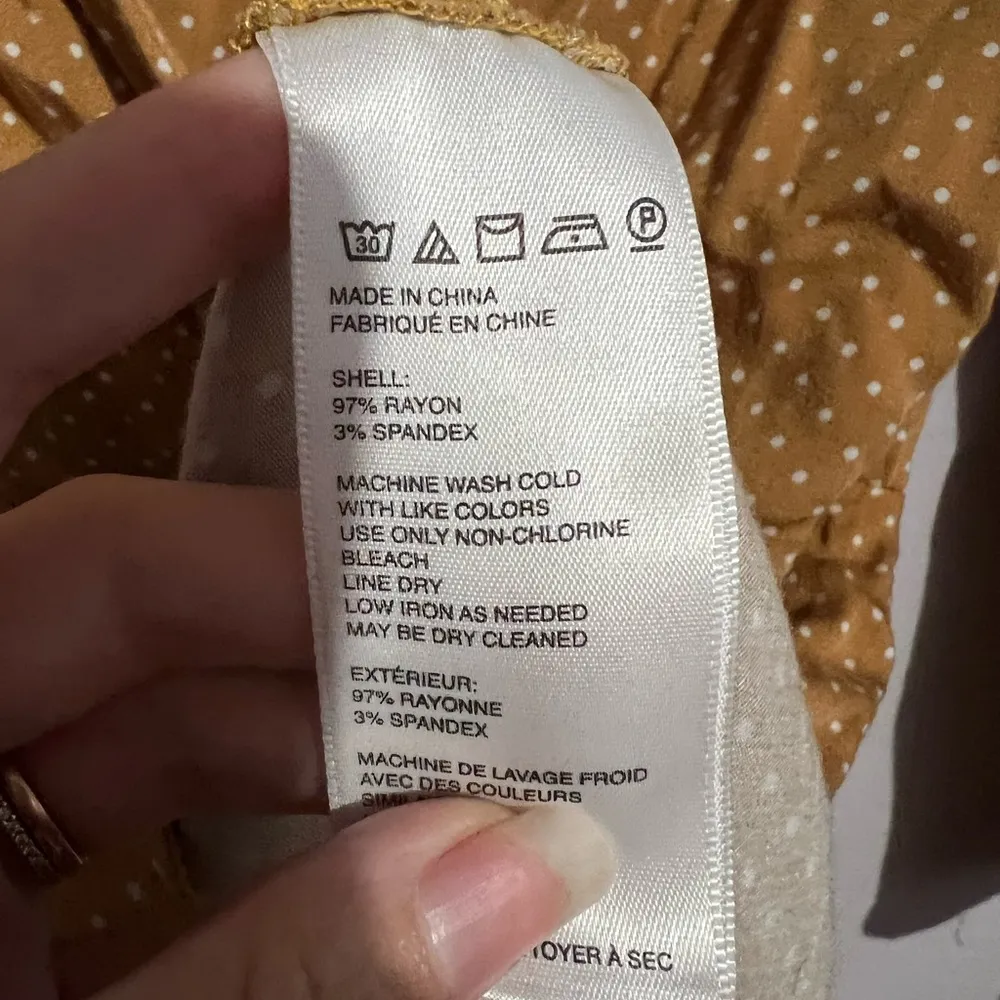 Urban Outfitters Long Sleeve Yellow Polka Dot Romper - Image 6