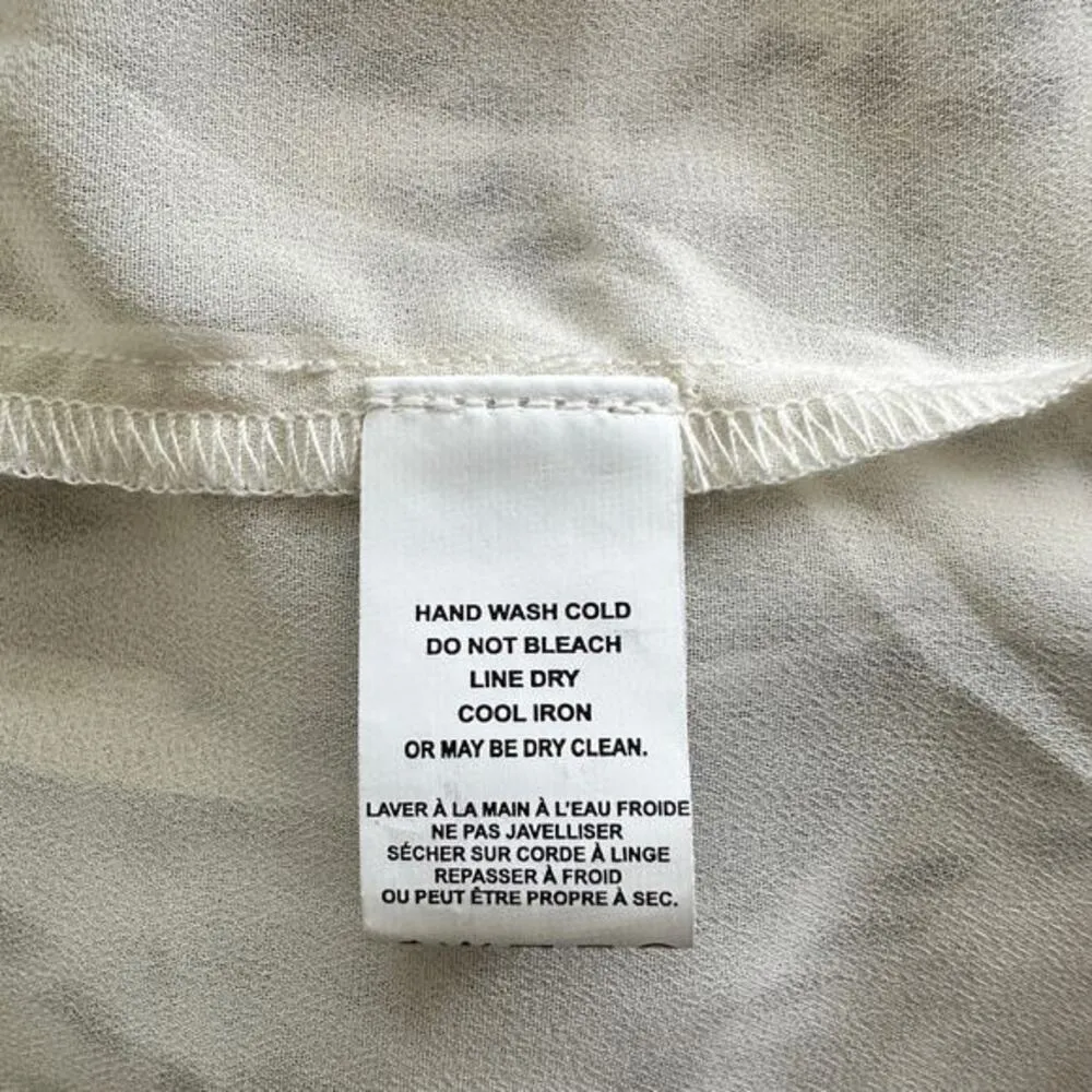 Ramy‎ Brook Printed Rye Puff Sleeve Tie Neck  blouse animal print size Small - Image 8