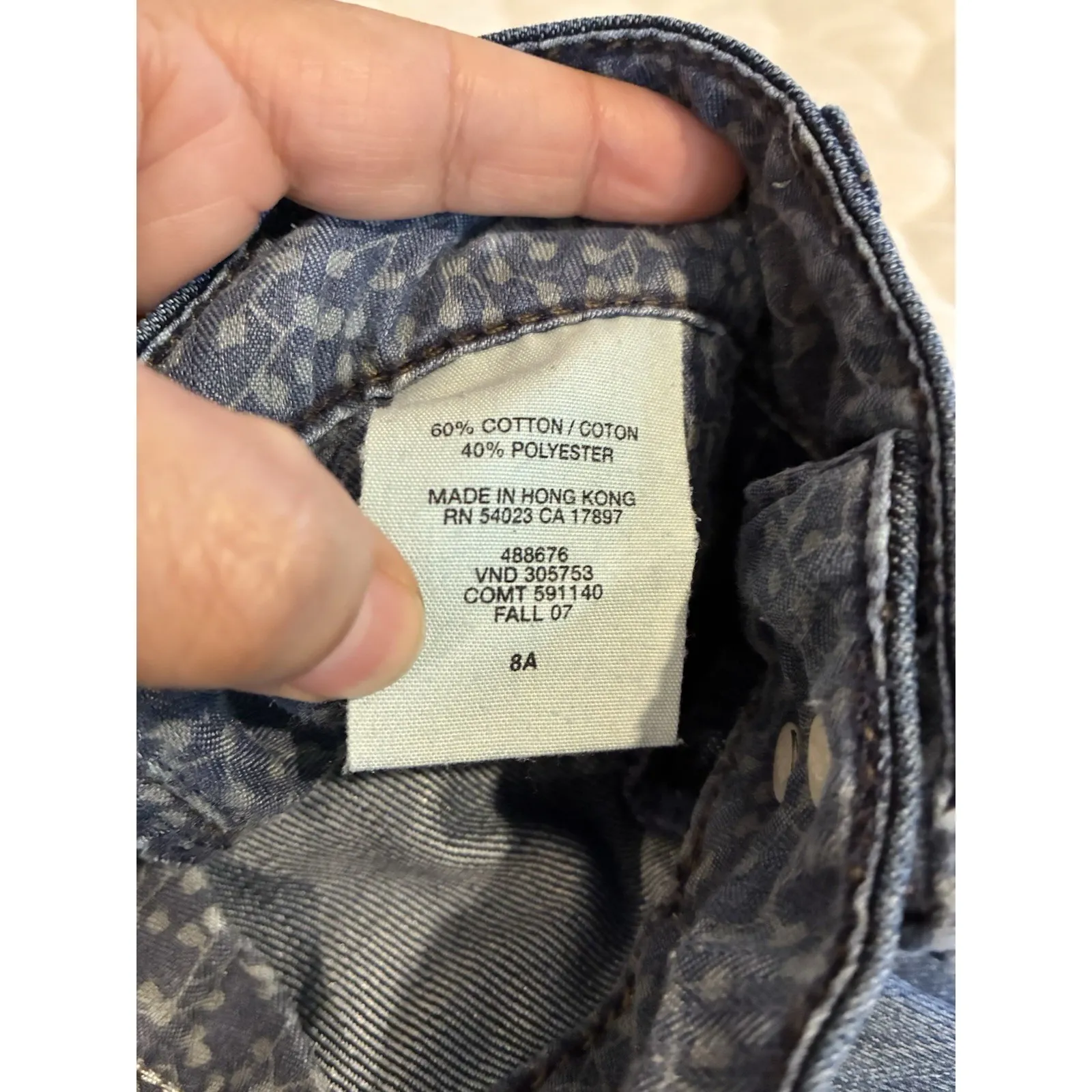 Gap Limited Edition Vintage Double Button Bootcut Dark Rinse Jeans / Size 8A‎ - Image 6