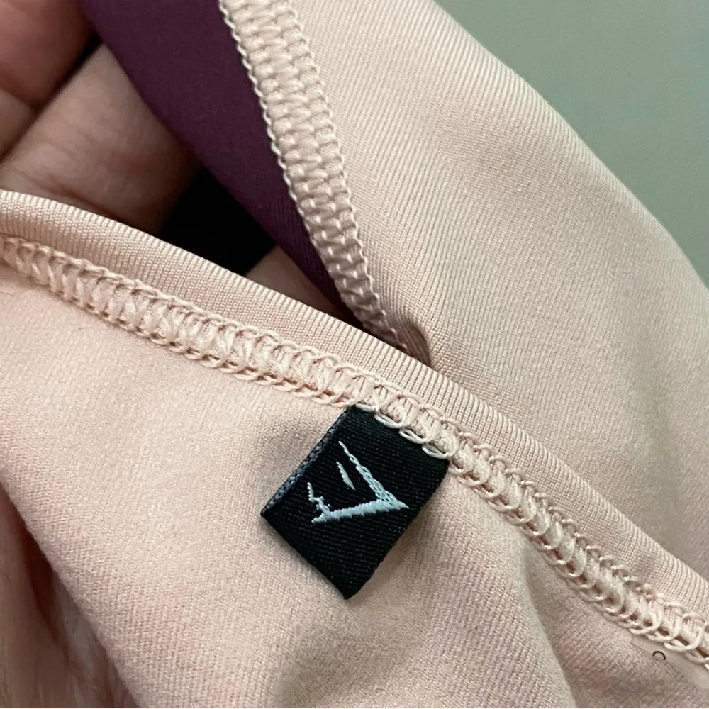 GYMSHARK Illusion Vest Dark Ruby/Blush Nude/Slate Lavender Workout Tank Top - Image 13