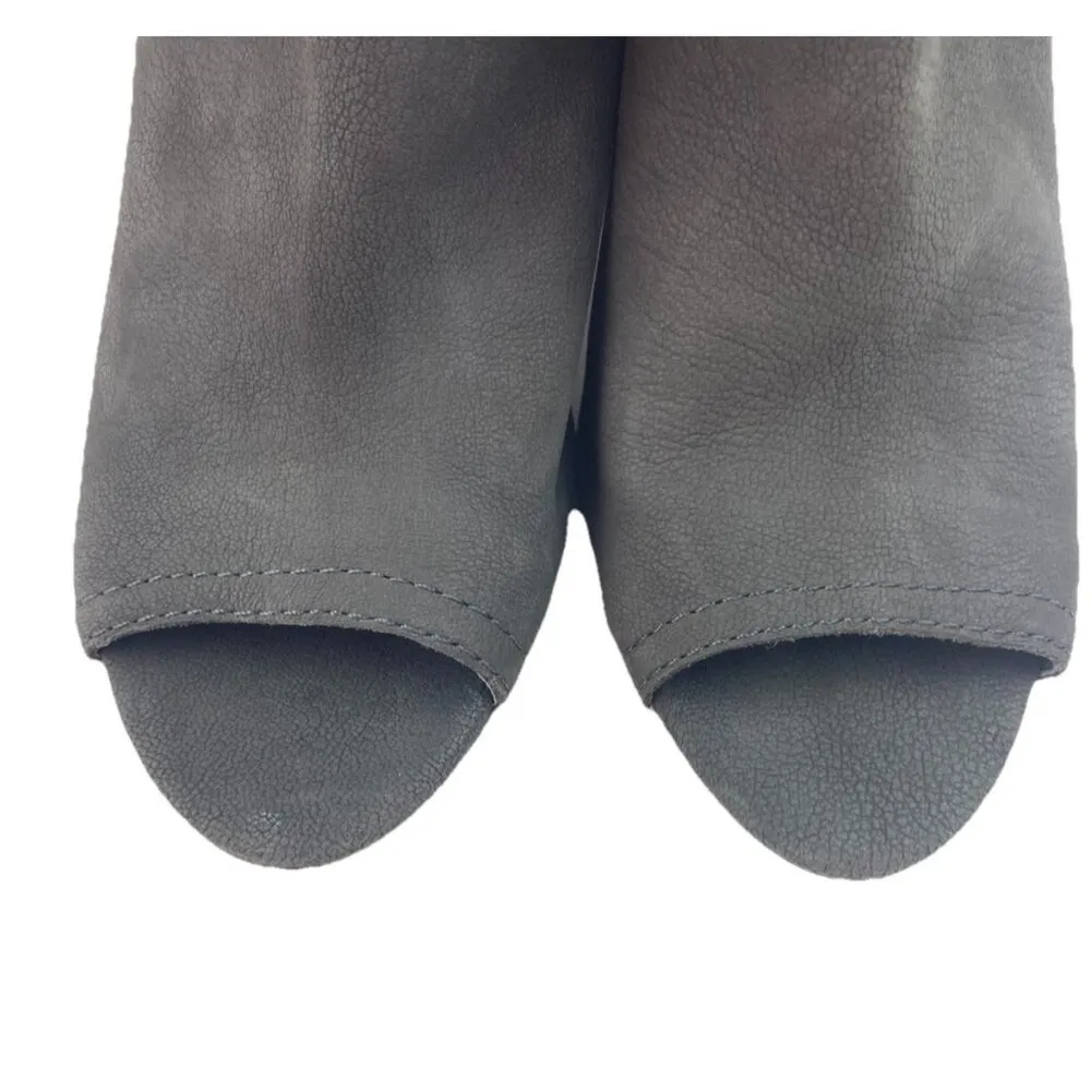 *Vince Camuto Peep Toe Heels Womens 8.5 Gray Leather Casual Travel Resortwear - Image 14