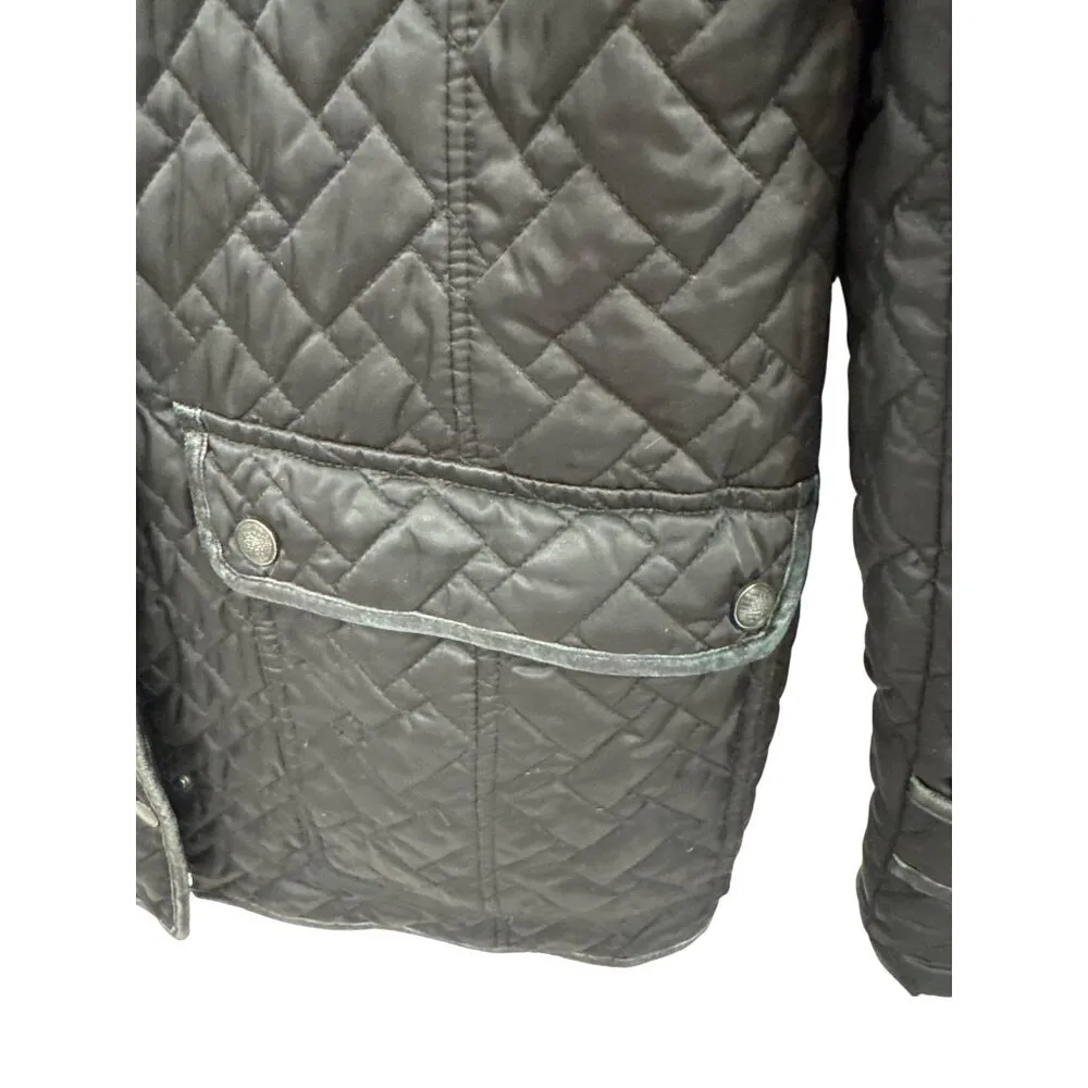 Cole Haan womans black Quilted inuslated coat jacket Size L SKU 8208 - Image 4