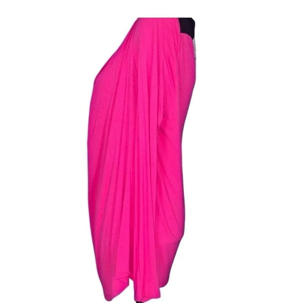 Fredrick’s of Hollywood hot pink‎ faux leather blouse medium - Image 3