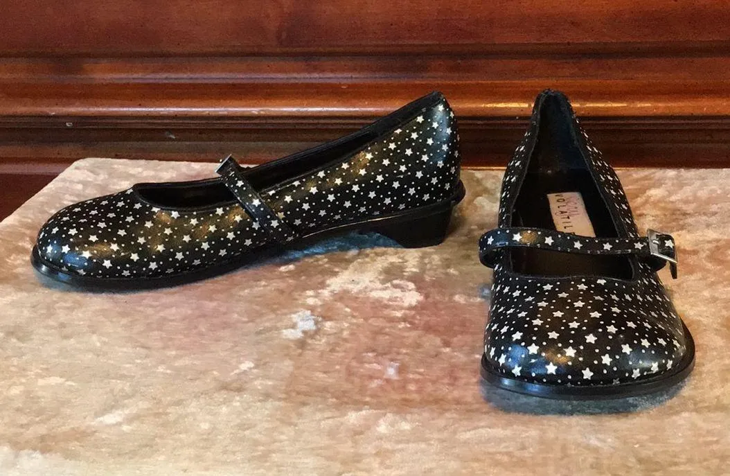 Very Volatile Black White Stars ⭐️ Mary Janes EUC 7.5 - Image 3