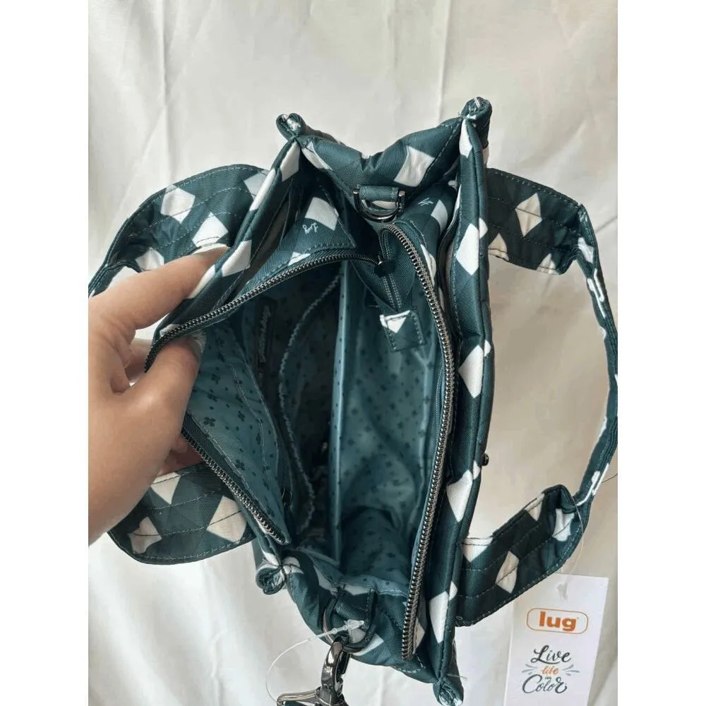 Lug Jitterbug Crossbody Bag in Gingham Evergreen Black - Image 5