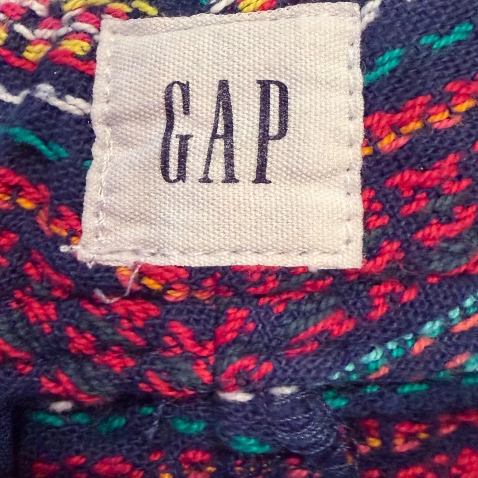 Gap‎ 3" City Shorts Women's 8 Multicolor Weave Boho Hippie Y2K Peasant Indie - Image 5