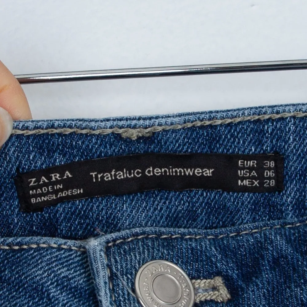 Zara‎ Will Be Serious Slouchy Patched Jeans Sz 6 - Image 7