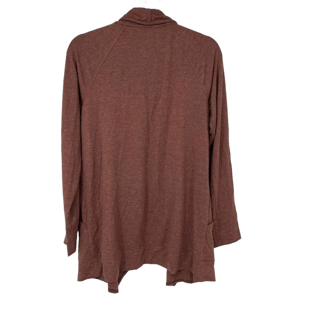 SONOMA BROWN RUFFLED BOHO WESTERN CARDIGAN WITH POCKETS SMALL - Image 2