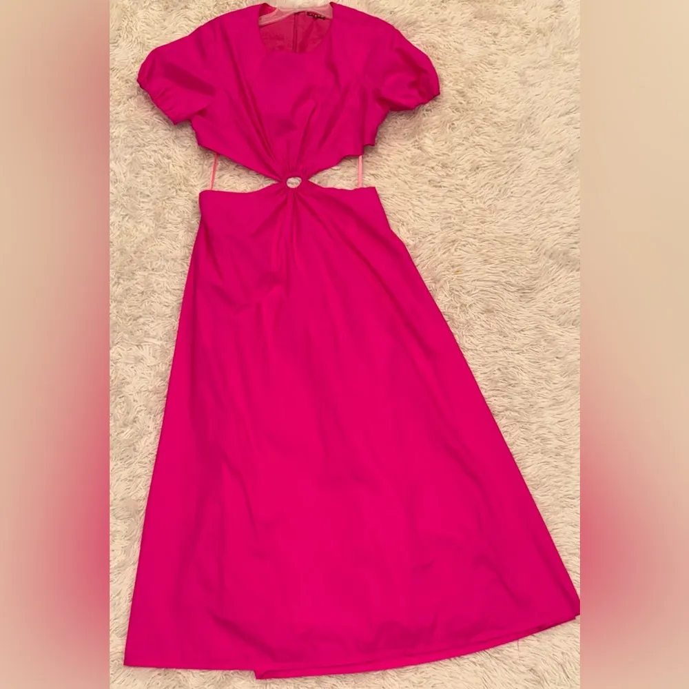 NEW Staud Calypso Cutout maxi Dress Bougainvillea Pink sz XL - Image 6