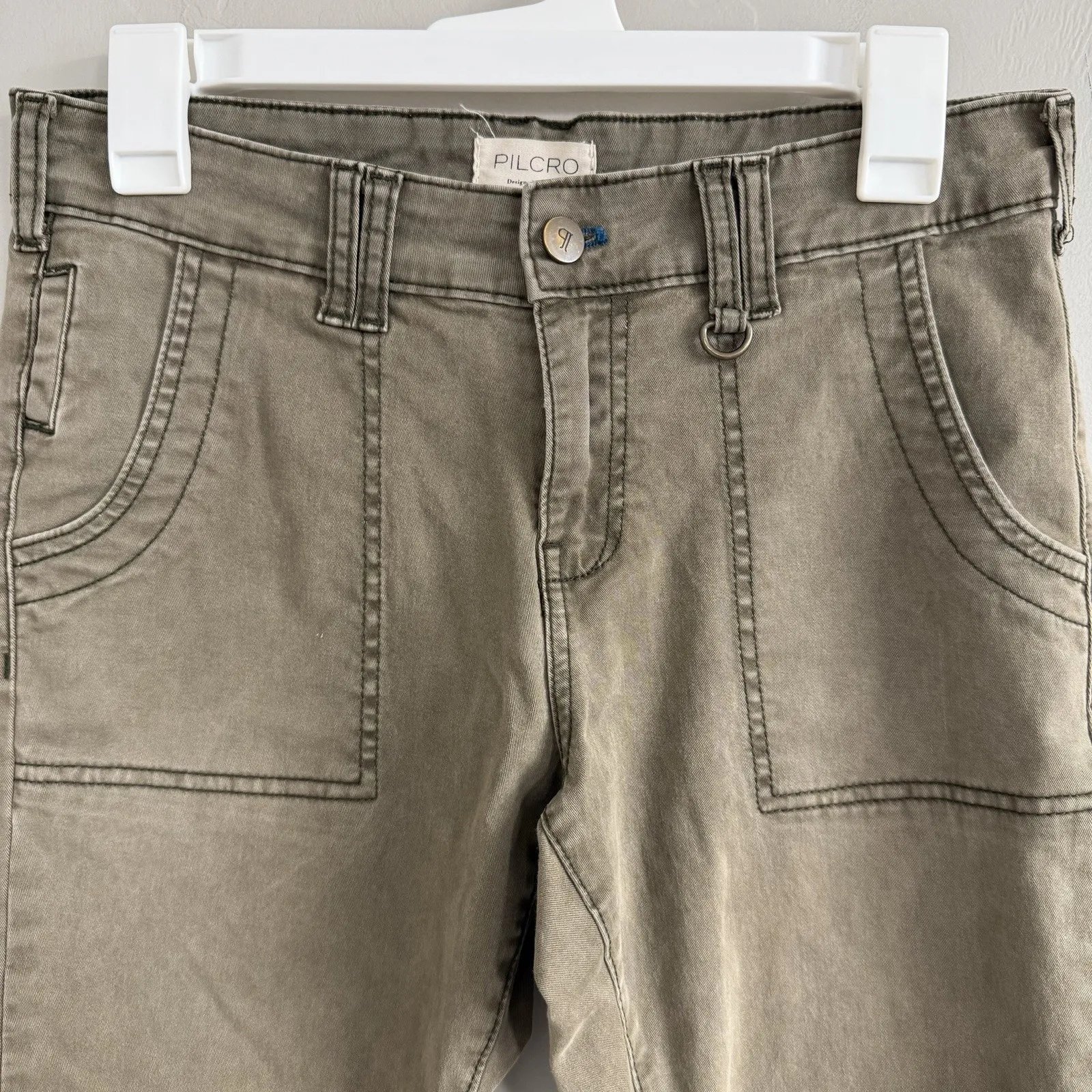 Anthropologie Pilcro Jefferson Utility Pants Holly Green 27 R Excellent Conditio - Image 2