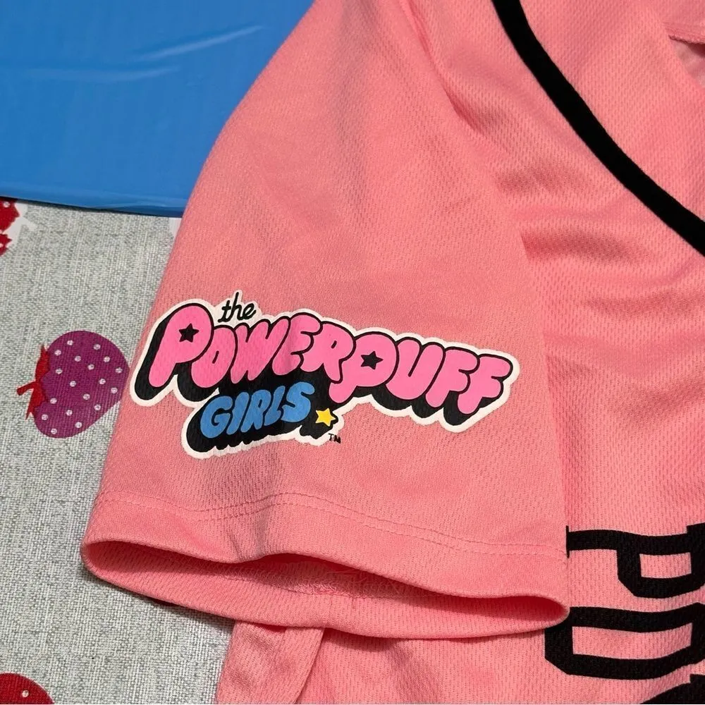 POWERPUFF Girls Jersey Baseball shirt L Pink Size L - Image 10