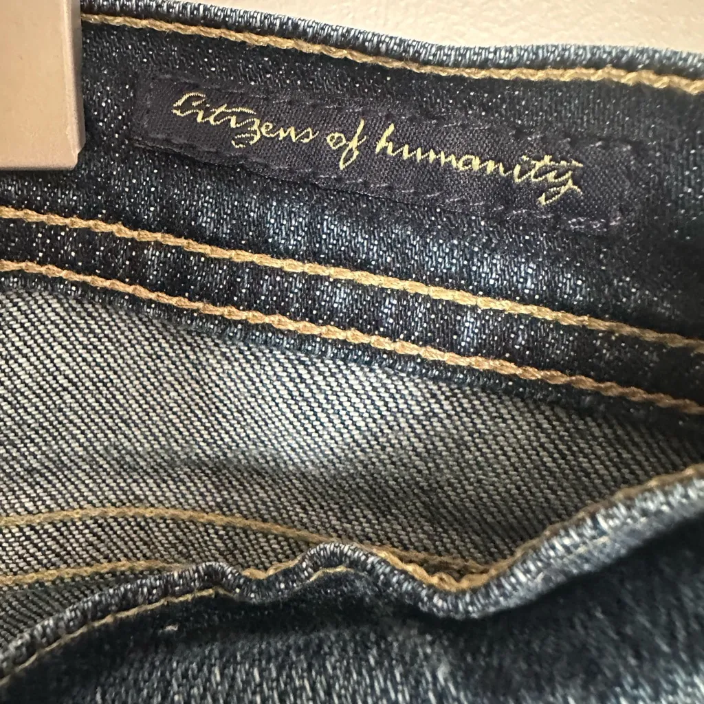 Citizens Of Humanity Indigo Wide Leg Jeans - Image 3