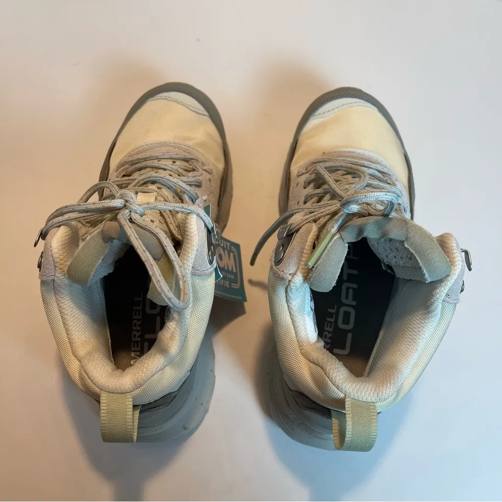 New Merrell Speed Solo MXD Mid Waterproof Hiking Boots Cream Beige Women's Sz 6 - Image 12