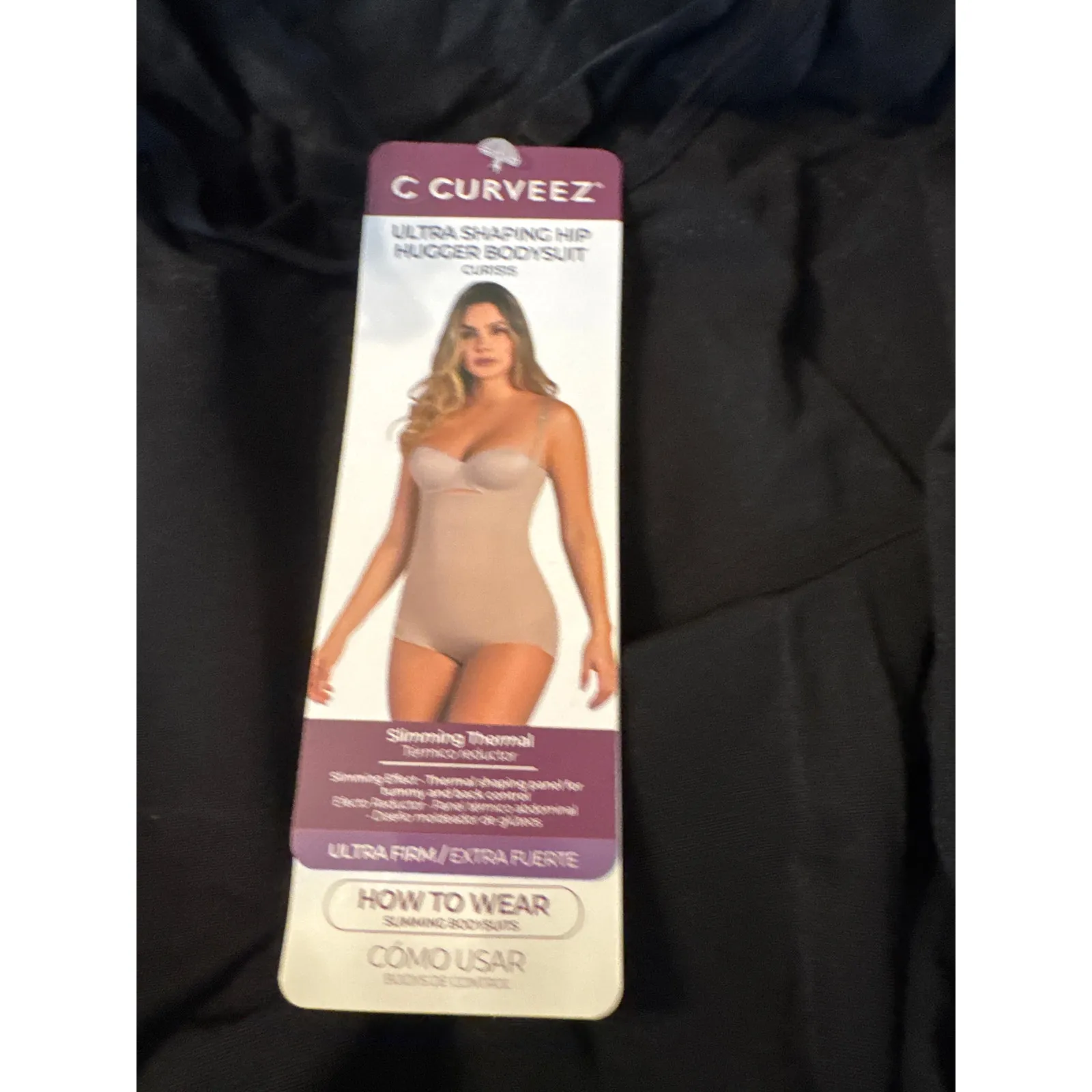 Brand New Curveez 1515 Women's Size S Ultra Shaping Hip Hugging Bodysuit Black - Image 6