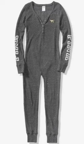 PINK - Victoria's Secret Onesie Button Up - Image 2