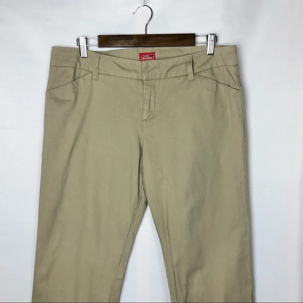 Dickies Khaki Bootcut Uniform Flat Front Pants 17 - Image 3