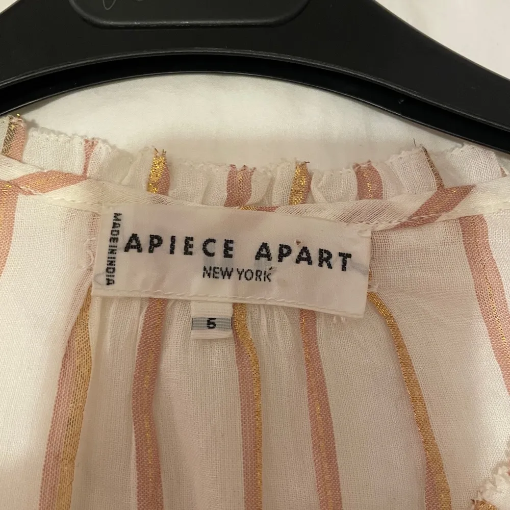 Apeice Apart New York Cream and Pink Striped Shirt - Image 2