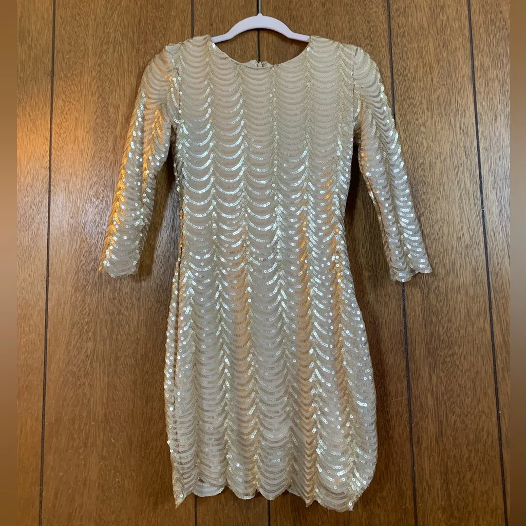 Rose gold sequin dress NWT - Image 2
