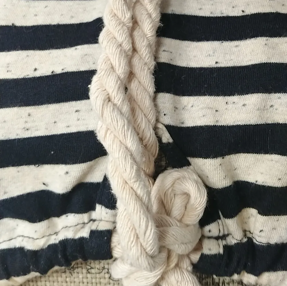 L8ter Nautical Style Striped  Tie Front Tank Top - Image 5