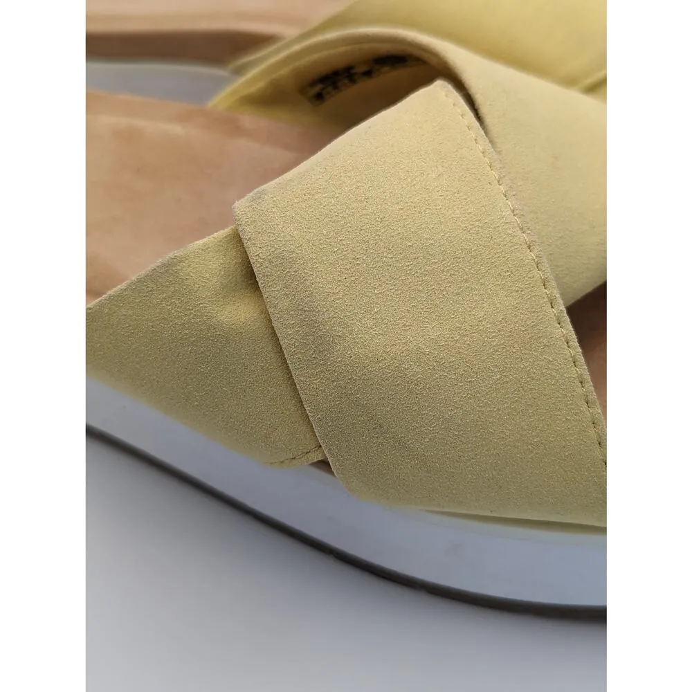 UGG Koolaburra Carenza Flat Sandal Slip On Pale Banana Yellow Womens 9.5 Shoes - Image 12