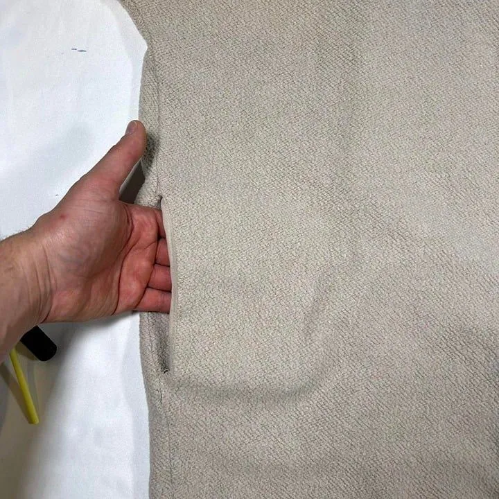 Zara Open‎ Front Fleece Over Coat Faux Fur Cuffs Women's Small Beige - Image 5