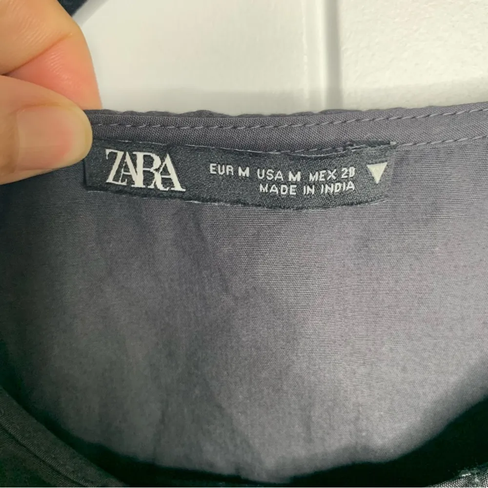 Zara embroidered peter pan cotton blouse medium dark romantic whimsygoth grunge - Image 4