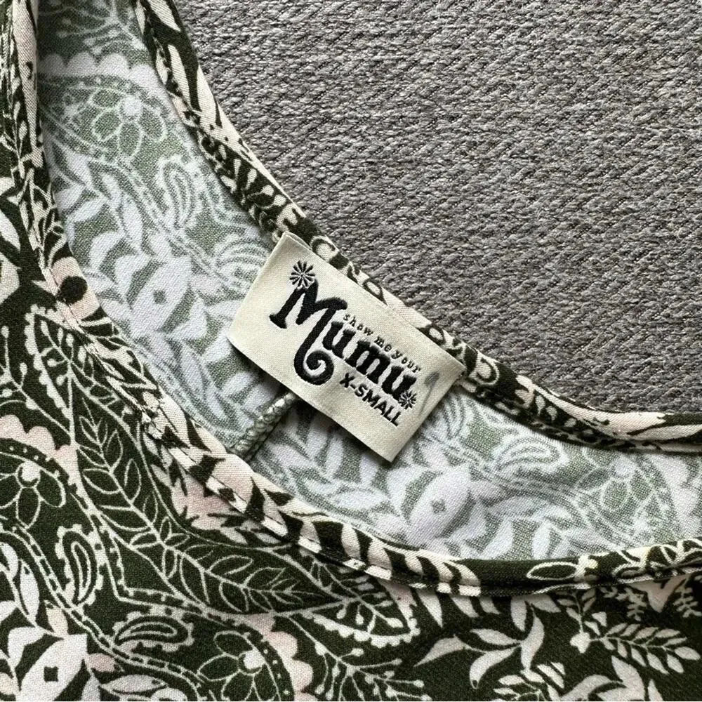 Show Me Your MuMu Olive Green EM Mini Dress XS - Image 4