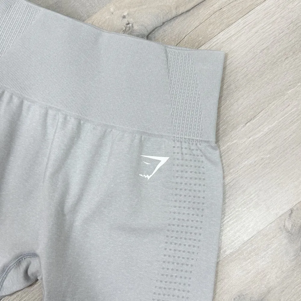 GymShark Vital Seamless 2.0 Leggings Smoke Grey Marled Small High Waist Ankle - Image 5