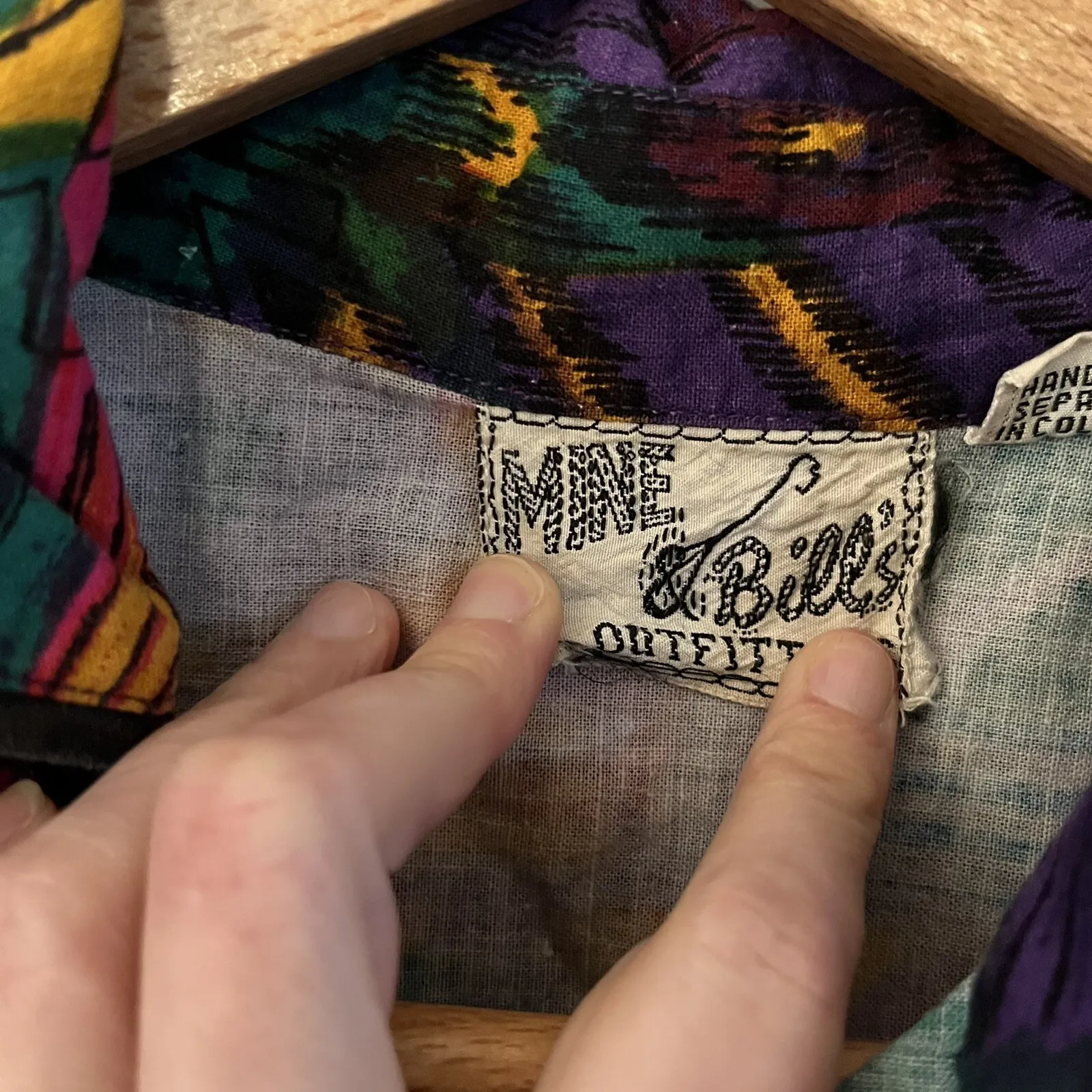 Vintage Mine & Bill's Outfitters Womens Western Button Down Shirt Aztec M Black Size M - Image 5