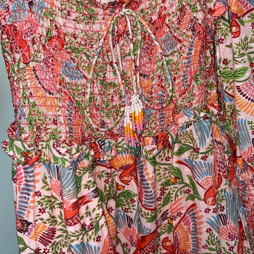 Farm Rio Macaw Flight Smocked Top‎ Maxi Dress - Image 7